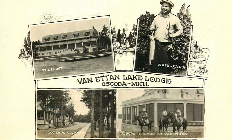 Van Ettan Lake Lodge (Van Etten Lake Lodge) - Old Postcard Of Van Ettan Lodge (newer photo)